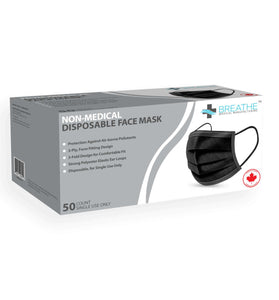 Non-Medical 3-Ply Face Mask (Adult) - Black (50pcs/box)