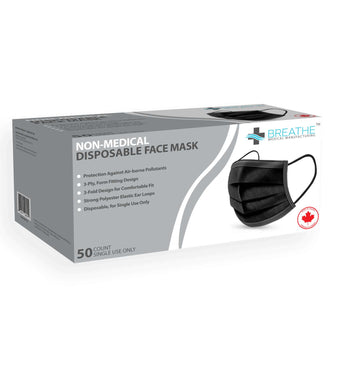 Non-Medical 3-Ply Face Mask (Adult) - Black (50pcs/box)