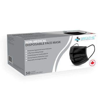 Non-Medical 3-Ply Face Mask (Adult) - Black (50pcs/box)