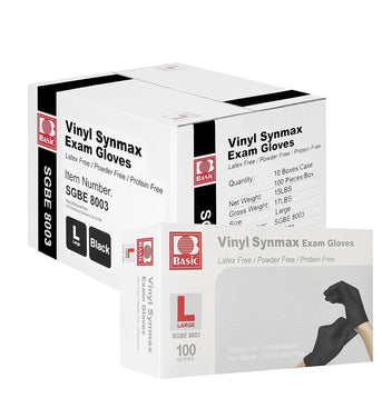 Synmax Poly/Vinyl Blend Gloves - Black (100pcs/box)