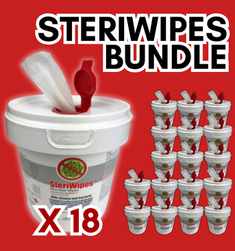 SteriWipes bundle that includes 18 SteriWipes.