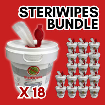 SteriWipes bundle that includes 18 SteriWipes.