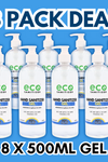 Canada bulk hand sanitizer gel in a bundle pack deal with 8 bottles.