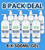 Canada bulk hand sanitizer gel in a bundle pack deal with 8 bottles.