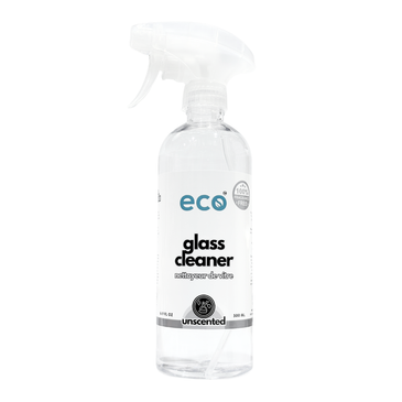 Eco Glass Cleaner unscented in a ready-to-use 500 ml spray bottle.
