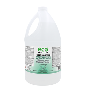 Eco Sanitizer liquid hand sanitizer with eucalyptus scent in 4L bulk refill jug.