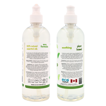 Eco hand soap description and ingredients.