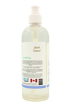 The side label of the unscented hand soap reads: A premium quality hand soap developed as an all natural, eco-friendly, biodegradable soap that provides a fresh and natural cleaning experience. With its natural ingredients and gentle formula, it is suitable for all skin types, even the most sensitive. Our formula leaves your hands feeling moisturized and clean. Directions: Pump soap into hands, wet as needed. Lather for at least 15 seconds, rinse and dry thoroughly.