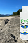 Eco Sanitizer mini hand sanitizer gel by the mountains.