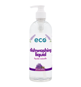 Eco dish soap lavender in a 500ml ready-to-use bottle for wholesale, ideal for eco-friendly retailers.