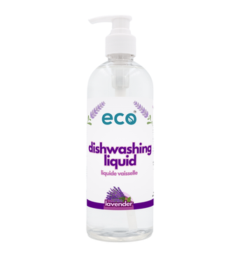 Eco dish soap lavender in a 500ml ready-to-use bottle for wholesale, ideal for eco-friendly retailers.