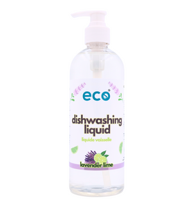 Eco dish soap lavender lime in a 500ml ready-to-use bottle for wholesale, ideal for eco-friendly retailers.