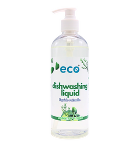 Eco dish soap rosemary mint in a 500ml ready-to-use bottle for wholesale, ideal for eco-friendly retailers.