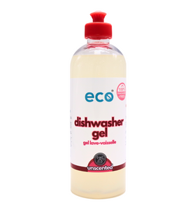 Eco dishwasher gel in a 500ml ready-to-use bottle for wholesale, ideal for eco-friendly retailers.