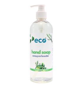 Eco hand soap rosemary mint in a 500ml ready-to-use bottle for wholesale, ideal for eco-friendly retailers.