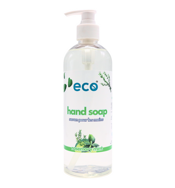 Eco hand soap rosemary mint in a 500ml ready-to-use bottle for wholesale, ideal for eco-friendly retailers.