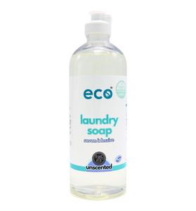 Eco laundry detergent unscented in a 500ml ready-to-use bottle for wholesale, ideal for eco-friendly retailers.