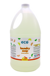 Eco-friendly laundry soap citrus in a 4 liter jug for wholesale, perfect for families to bulk up on laundry soap. 