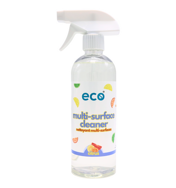 Eco multi surface cleaner in a 500ml ready-to-use bottle for wholesale, ideal for eco-friendly retailers.