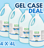 Canada wholesale bulk hand sanitizer gel in a case of four 4L case, perfect for sanitizer refills.
