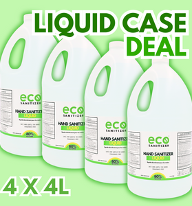 Canada wholesale bulk hand sanitizer liquid in a case of four 4L case, perfect for sanitizer refills and as a sanitizer spray.