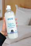 Eco-friendly fabric softener in unscented, for sustainable laundry and green living.