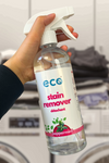 Eco-friendly fabric stain remover in peppermint, for sustainable home cleaning and green living.