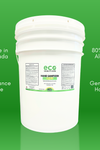 Eco Sanitizer's hand sanitizer liquid is made of 80% ethyl alcohol (food grade), is made in Canada, is fragrance free, and is gentle on the hands.