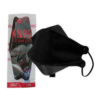 KN95 Flat Beak Style (Adult) - Black (Single Pack)