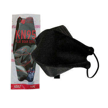 KN95 Flat Beak Style (Adult) - Black (Single Pack)