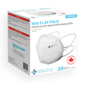 Breathe N95 Flat Fold (Adult) - White (20/box)