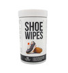 Can of 100 shoe wipes for cleaning sneakers on the go.