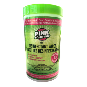 Pink Solution Disinfectant Wipes